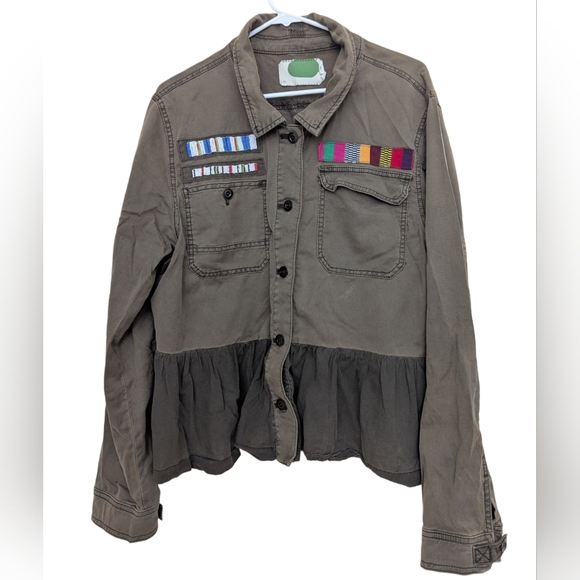 Anthropologie Jackets & Blazers - Anthropologie Brown Jacket with Colorful Accents